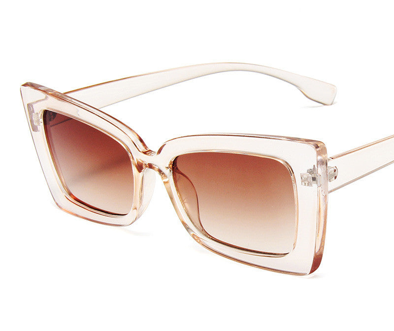 Classic Tea Cat Eye Shades Sunglasses Women Vintage Square Sun Glasses for Woman Men Unisex Glasses UV400 Oculos zonnebril dames