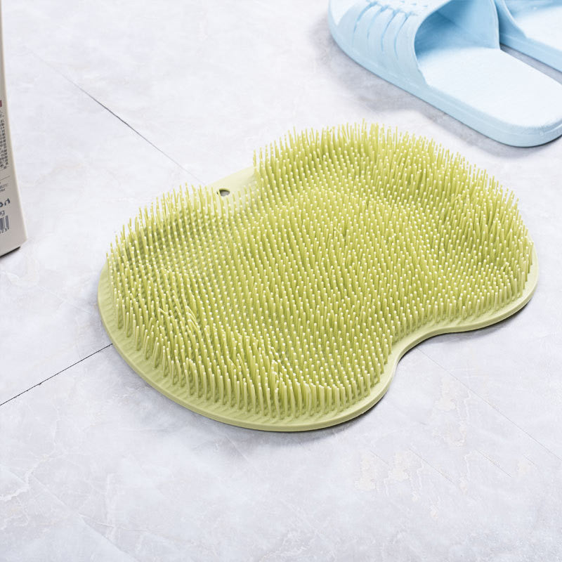 Massage Bath Brush Bathroom Non-slip Bath Mat Back Massage Brush Silicone Suction Cup Foot Rub Pad Body Cleaning Bathing Tool