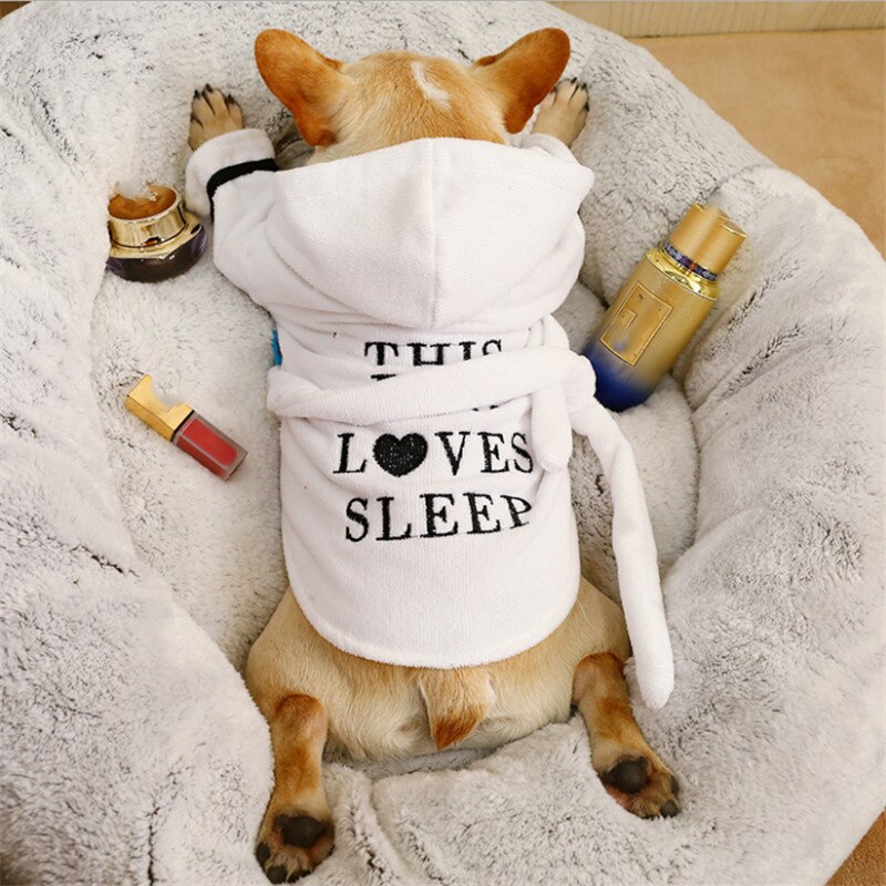 Pet clothes pajamas dog bathrobe bathrobe