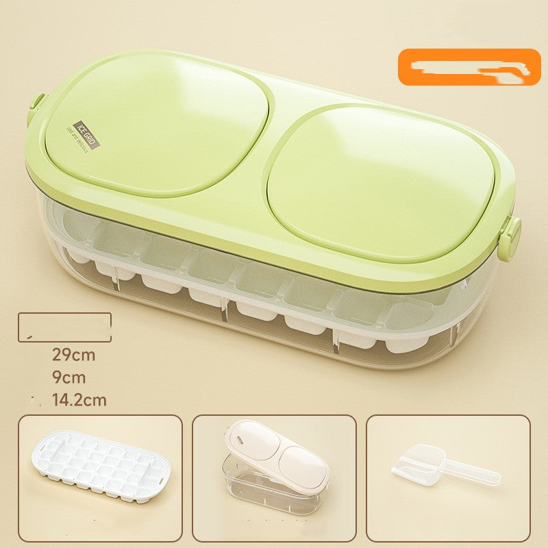 Silicone Household Ice Box With Lid Can Press Refrigerator Frozen Artifact