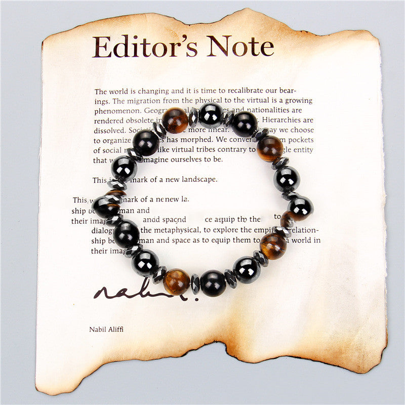 Natural Tiger Eye Stone Bracelet Women's Yoga Energy Sports Bracelet