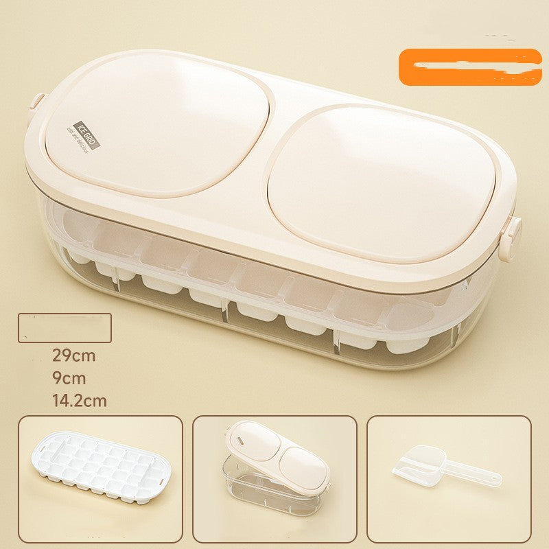 Silicone Household Ice Box With Lid Can Press Refrigerator Frozen Artifact