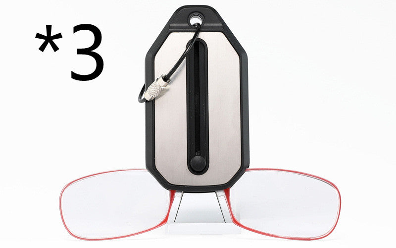 Mini Nose Clip On Portable Reading Glasses Men For Women Rimless Portable Magnifying Presbyopic Glasses Eyewear Ladies