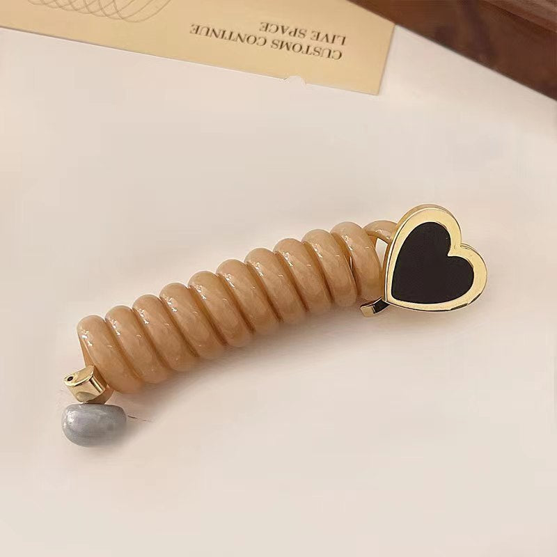 Plush Cute Braided Hair Phone Line Hair Ring Women