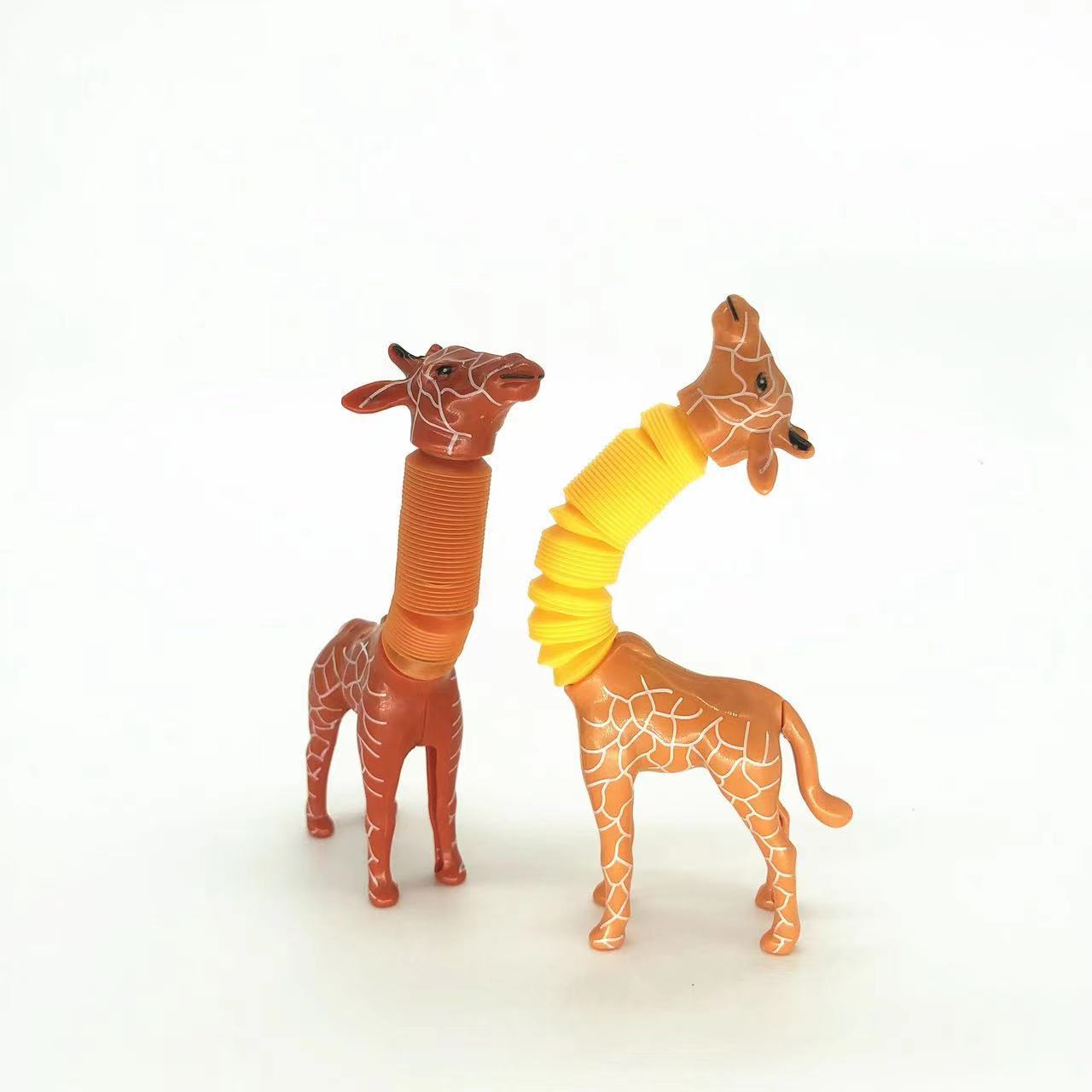 Giraffe Pop Tubes Sensory Toys Novelty Spring Fidget Toy Stretch Tube Stress Relief Toy For Kid Adult Birthday Gift Party Favors