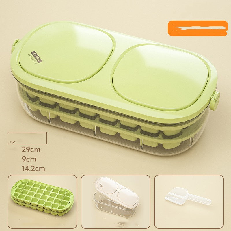 Silicone Household Ice Box With Lid Can Press Refrigerator Frozen Artifact