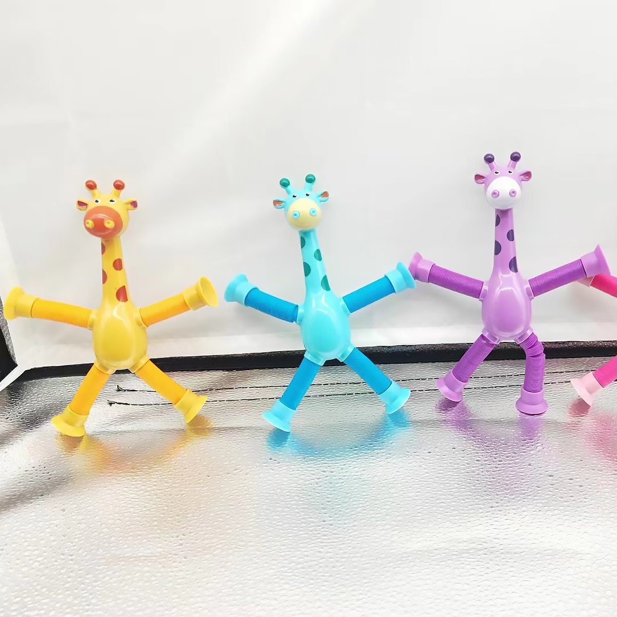 Giraffe Pop Tubes Sensory Toys Novelty Spring Fidget Toy Stretch Tube Stress Relief Toy For Kid Adult Birthday Gift Party Favors