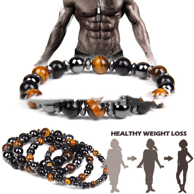 Natural Tiger Eye Stone Bracelet Women's Yoga Energy Sports Bracelet